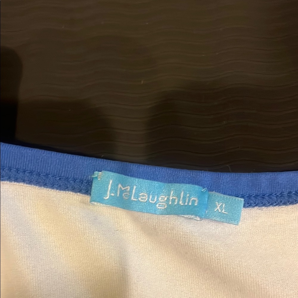 J McLaughlin Blue Paisley Long Sleeve Top - Picture 2 of 5